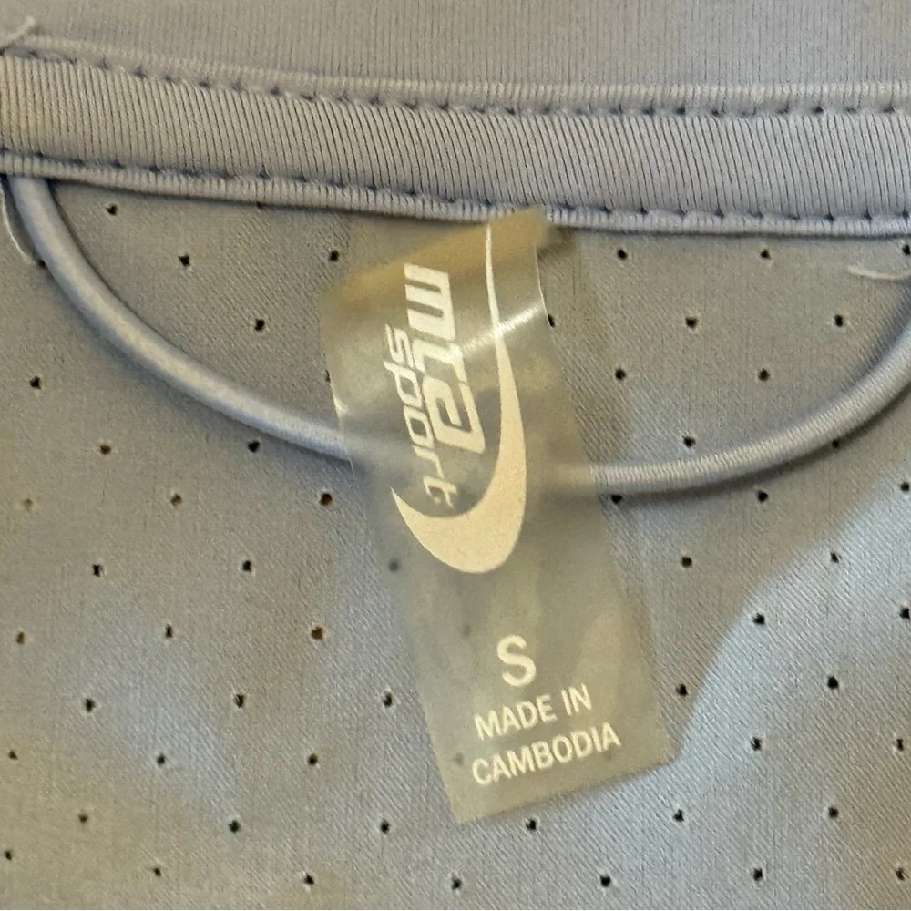 Sport Running Walking Jacket Size 2 Blue Zip Up Lightweight Athletic Activewear - Picture 7 of 8